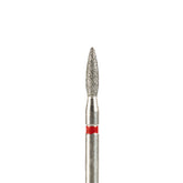 Fresa/Broca de diamante, forma de llama roja 2.1 sin punta 8mm